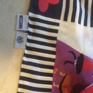 Moschino colorful bold animated silk scarf